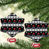 Skiing Snowflake Christmas Ceramic Ornament Xmas Holiday Patterns - Wonder Print Shop