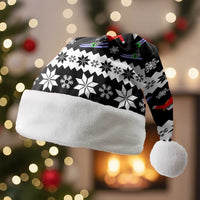 Skiing Snowflake Christmas Santa Hat Xmas Holiday Patterns - Wonder Print Shop