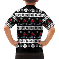 Skiing Snowflake Christmas Family Matching Puletasi and Hawaiian Shirt Xmas Holiday Patterns - Wonder Print Shop