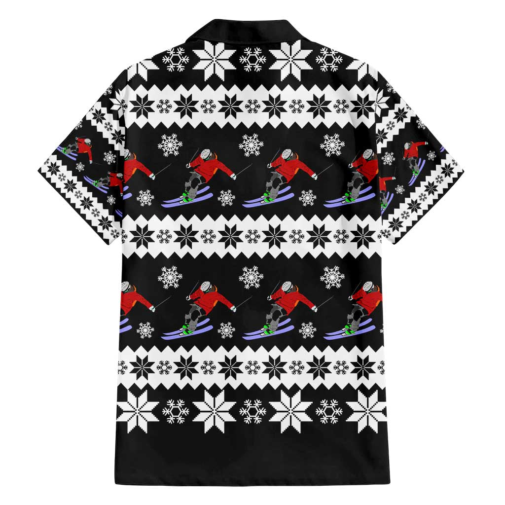 Skiing Snowflake Christmas Hawaiian Shirt Xmas Holiday Patterns - Wonder Print Shop