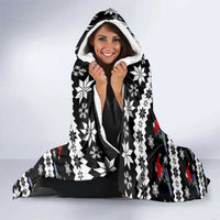Skiing Snowflake Christmas Hooded Blanket Xmas Holiday Patterns - Wonder Print Shop