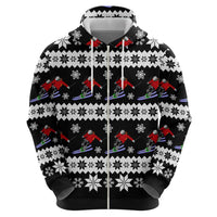 Skiing Snowflake Christmas Hoodie Xmas Holiday Patterns - Wonder Print Shop