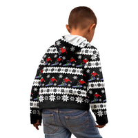 Skiing Snowflake Christmas Kid Hoodie Xmas Holiday Patterns - Wonder Print Shop