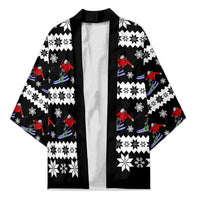 Skiing Snowflake Christmas Kimono Xmas Holiday Patterns - Wonder Print Shop