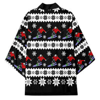 Skiing Snowflake Christmas Kimono Xmas Holiday Patterns - Wonder Print Shop