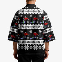 Skiing Snowflake Christmas Kimono Xmas Holiday Patterns - Wonder Print Shop