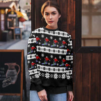 Skiing Snowflake Christmas Ugly Christmas Sweater Xmas Holiday Patterns - Wonder Print Shop