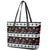 Skiing Snowflake Christmas Leather Tote Bag Xmas Holiday Patterns - Wonder Print Shop