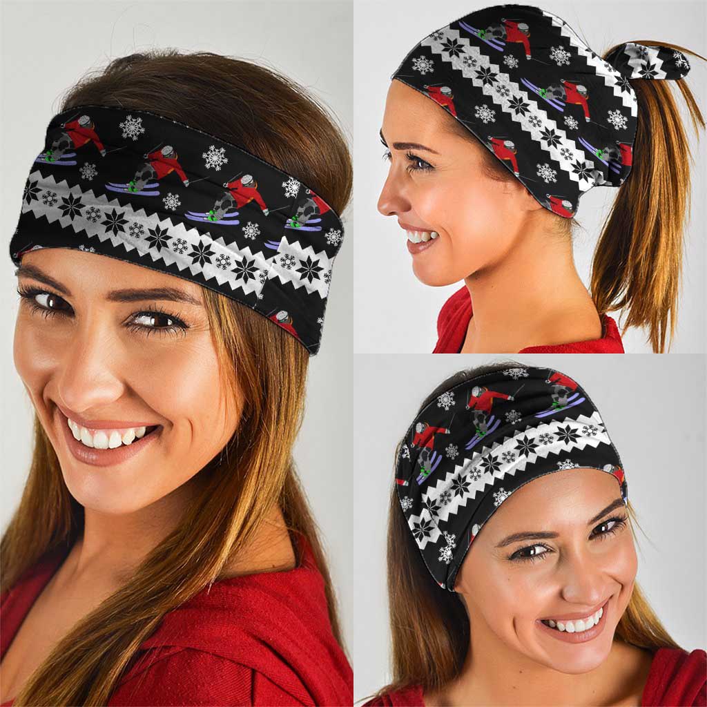 Skiing Snowflake Christmas Neck Gaiter Xmas Holiday Patterns - Wonder Print Shop