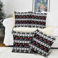 Skiing Snowflake Christmas Pillow Cover Xmas Holiday Patterns - Wonder Print Shop