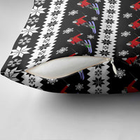 Skiing Snowflake Christmas Pillow Cover Xmas Holiday Patterns - Wonder Print Shop