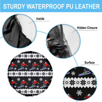 Skiing Snowflake Christmas Spare Tire Cover Xmas Holiday Patterns - Wonder Print Shop