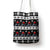 Skiing Snowflake Christmas Tote Bag Xmas Holiday Patterns - Wonder Print Shop