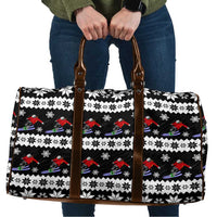Skiing Snowflake Christmas Travel Bag Xmas Holiday Patterns - Wonder Print Shop