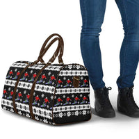 Skiing Snowflake Christmas Travel Bag Xmas Holiday Patterns - Wonder Print Shop