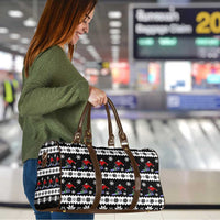 Skiing Snowflake Christmas Travel Bag Xmas Holiday Patterns - Wonder Print Shop