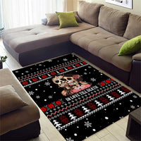 Skull Couple Christmas Area Rug Xmas Holiday Patterns - Wonder Print Shop
