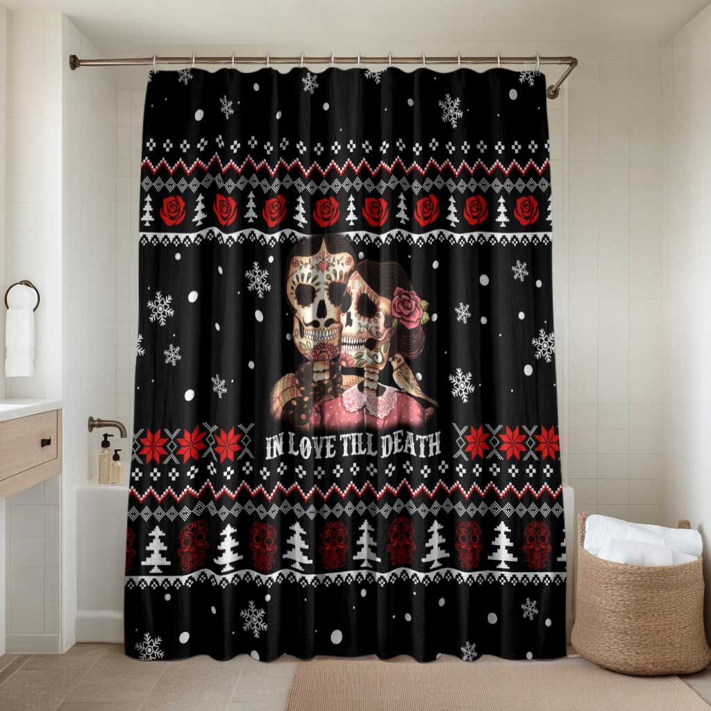 Skull Couple Christmas Bathroom Set Xmas Holiday Patterns - Wonder Print Shop