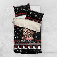 Skull Couple Christmas Bedding Set Xmas Holiday Patterns - Wonder Print Shop