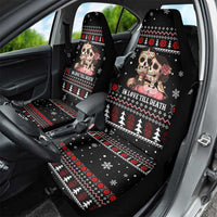 Skull Couple Christmas Car Seat Cover Xmas Holiday Patterns - Wonder Print Shop