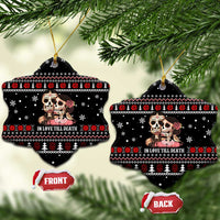 Skull Couple Christmas Ceramic Ornament Xmas Holiday Patterns - Wonder Print Shop