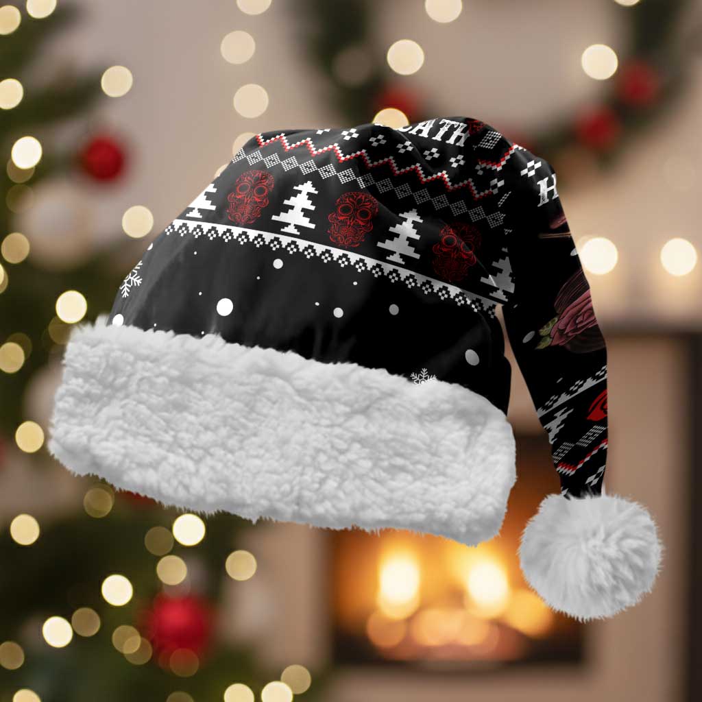 Skull Couple Christmas Santa Hat Xmas Holiday Patterns - Wonder Print Shop