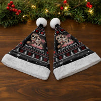 Skull Couple Christmas Santa Hat Xmas Holiday Patterns - Wonder Print Shop