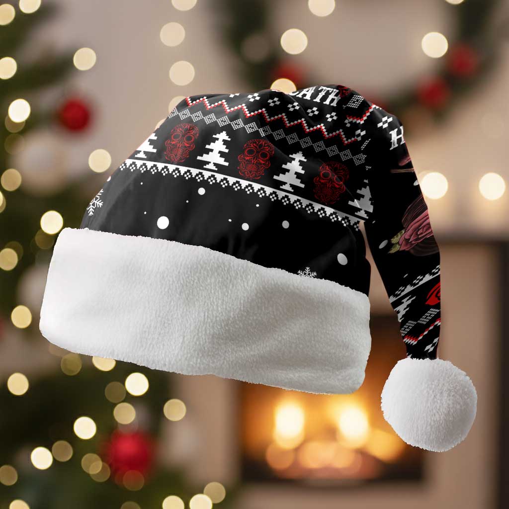 Skull Couple Christmas Santa Hat Xmas Holiday Patterns - Wonder Print Shop