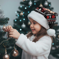 Skull Couple Christmas Santa Hat Xmas Holiday Patterns - Wonder Print Shop