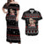 Skull Couple Christmas Couples Matching Off Shoulder Maxi Dress and Hawaiian Shirt Xmas Holiday Patterns - Wonder Print Shop