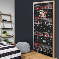 Skull Couple Christmas Door Cover Xmas Holiday Patterns - Wonder Print Shop