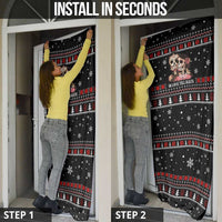 Skull Couple Christmas Door Cover Xmas Holiday Patterns - Wonder Print Shop