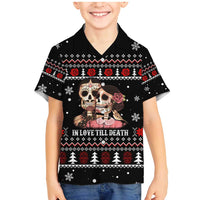 Skull Couple Christmas Family Matching Mermaid Dress and Hawaiian Shirt Xmas Holiday Patterns - Wonder Print Shop