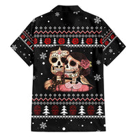 Skull Couple Christmas Family Matching Puletasi and Hawaiian Shirt Xmas Holiday Patterns - Wonder Print Shop