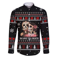 Skull Couple Christmas Family Matching Puletasi and Hawaiian Shirt Xmas Holiday Patterns - Wonder Print Shop