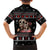 Skull Couple Christmas Family Matching Short Sleeve Bodycon Dress and Hawaiian Shirt Xmas Holiday Patterns - Wonder Print Shop