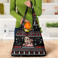 Skull Couple Christmas Grocery Bag Xmas Holiday Patterns - Wonder Print Shop