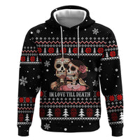 Skull Couple Christmas Hoodie Xmas Holiday Patterns - Wonder Print Shop
