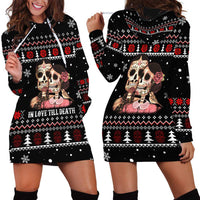 Skull Couple Christmas Hoodie Dress Xmas Holiday Patterns - Wonder Print Shop