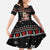 Skull Couple Christmas Kid Short Sleeve Dress Xmas Holiday Patterns - Wonder Print Shop