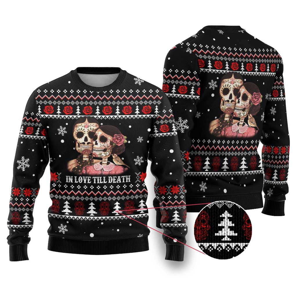 Skull Couple Christmas Ugly Christmas Sweater Xmas Holiday Patterns - Wonder Print Shop