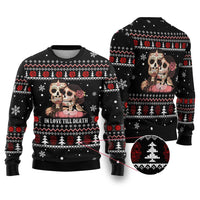Skull Couple Christmas Ugly Christmas Sweater Xmas Holiday Patterns - Wonder Print Shop