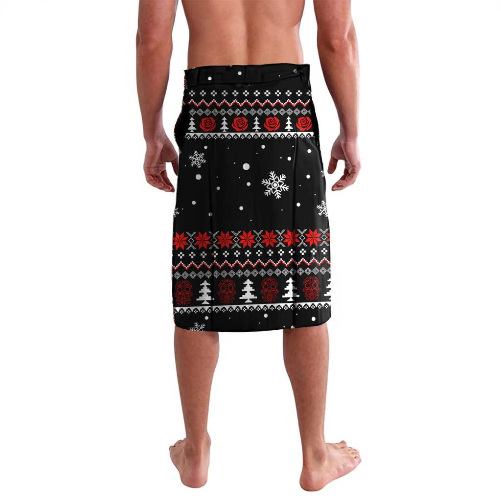 Skull Couple Christmas Lavalava Xmas Holiday Patterns - Wonder Print Shop