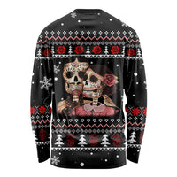 Skull Couple Christmas Long Sleeve Shirt Xmas Holiday Patterns - Wonder Print Shop