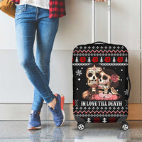 Skull Couple Christmas Luggage Cover Xmas Holiday Patterns - Wonder Print Shop