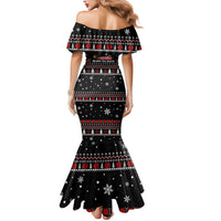 Skull Couple Christmas Mermaid Dress Xmas Holiday Patterns - Wonder Print Shop