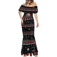 Skull Couple Christmas Mermaid Dress Xmas Holiday Patterns - Wonder Print Shop