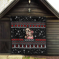 Skull Couple Christmas Quilt Xmas Holiday Patterns - Wonder Print Shop