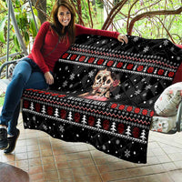 Skull Couple Christmas Quilt Xmas Holiday Patterns - Wonder Print Shop