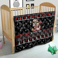 Skull Couple Christmas Quilt Xmas Holiday Patterns - Wonder Print Shop